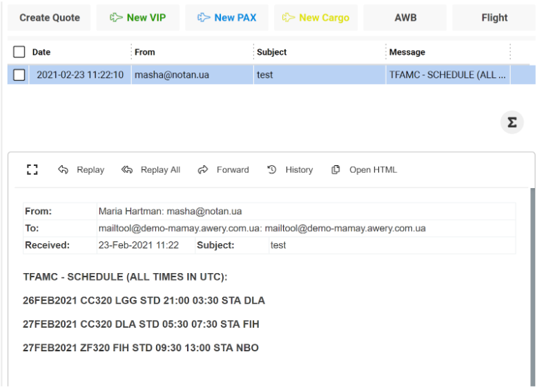 A screenshot of a email  Description automatically generated